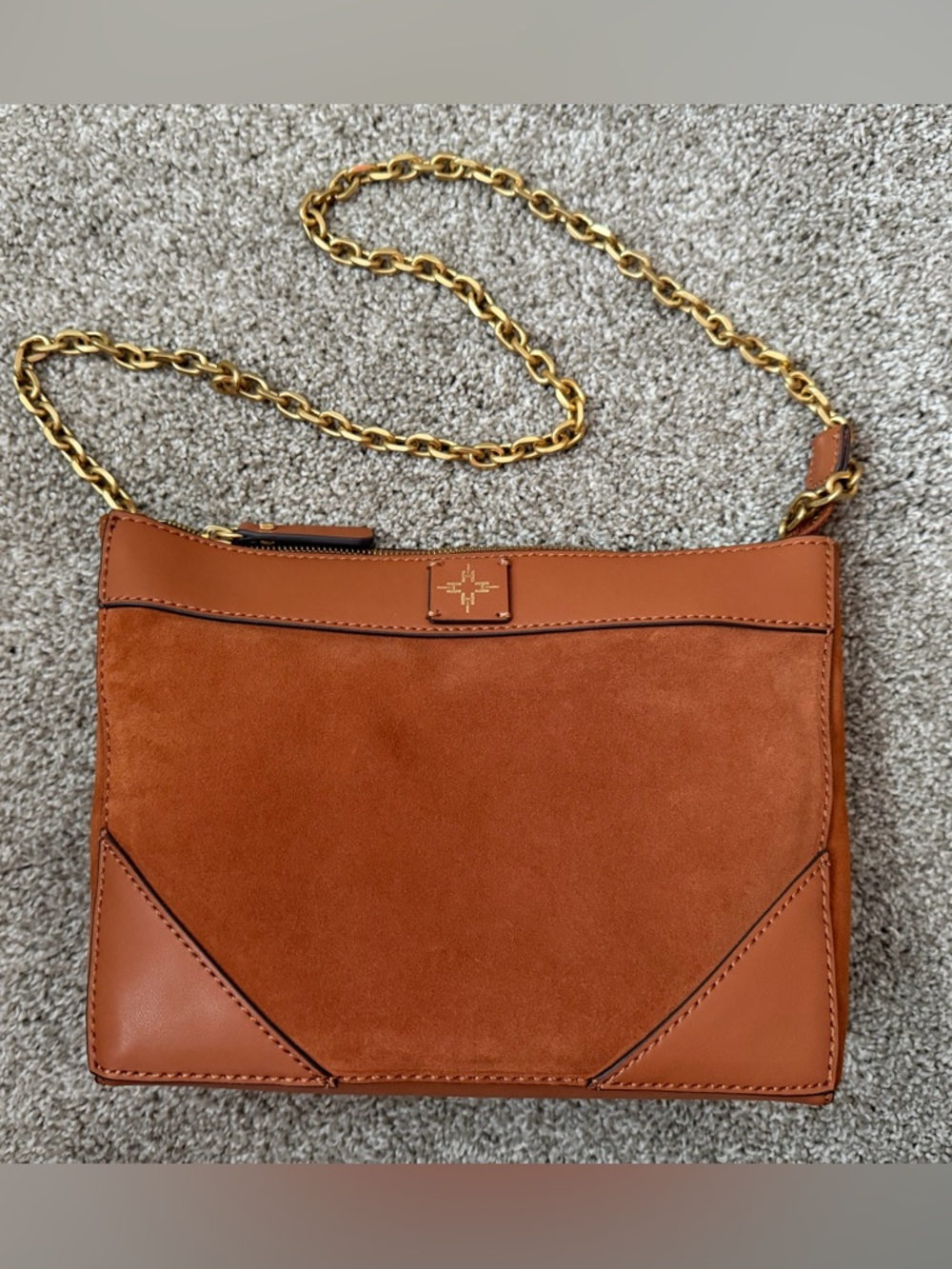 India Hicks Bridle handbag purse suede leather